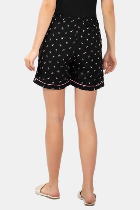 Amante Sleep Shorts - Black Beauty Floral Print — image 3